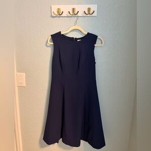 Eliza J Navy Sleeveless Midi A-Line Dress